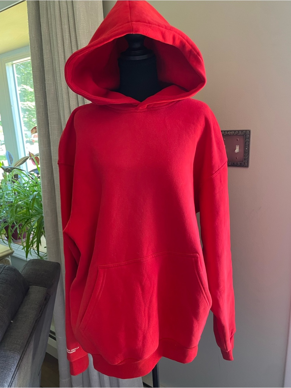 Red Graphic Hoodie with Positive Message  IF YOU KNOW YOU KNOW THE QUALITY - Picture 2 of 6